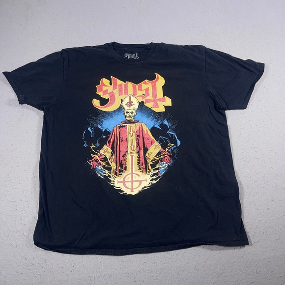 Ghost Other - Ghost Band Papa Emeritus IV Skull Cleric Robe Black‎ T Shirt Mens XXL